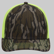 OTTO CAP Mossy Oak Camouflage Superior Polyester Twill 6 Panel Low Profile Mesh Back Baseball Cap