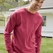 Garment-Dyed Long Sleeve T-Shirt With a Pocket