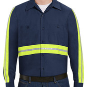 Industrial Enhanced-Visibility Long Sleeve Work Shirt - Tall Sizes