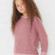 Youth Harborside Mélange French Terry Long Sleeve with Elbow Patches