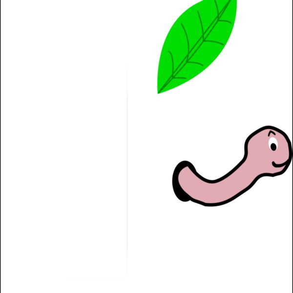 Apple 002 Red Green Leaf w Worm Thumbnail