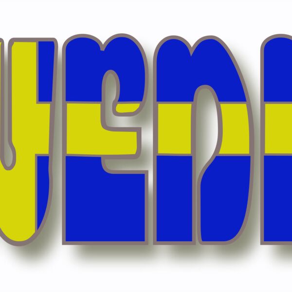 mystica Swedish flag in the word Sweden Thumbnail