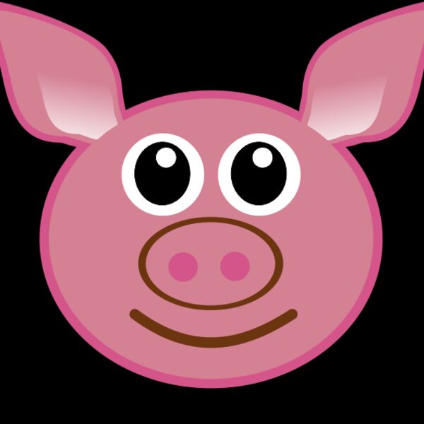 Pig 01 Face Cartoon Pink Thumbnail