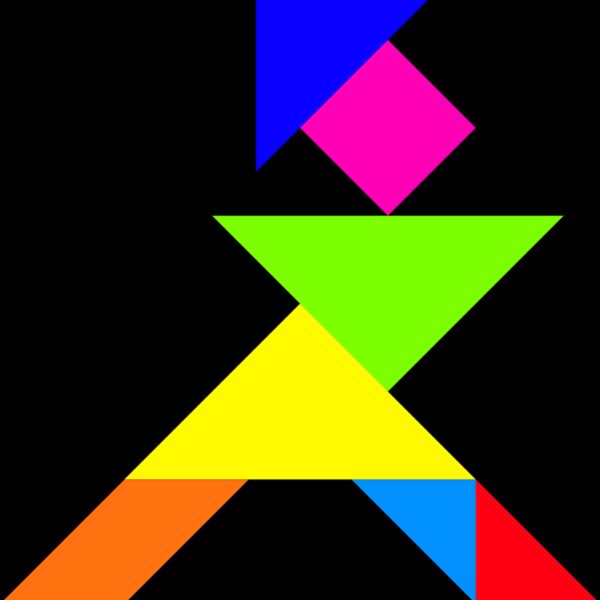 Tangram shape people 02 Thumbnail