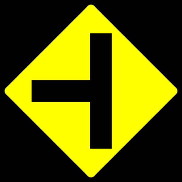 Leomarc caution T junction Thumbnail