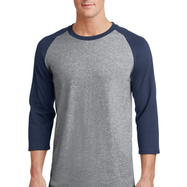 50/50 Cotton/Poly 3/4 Sleeve Raglan T Shirt Thumbnail